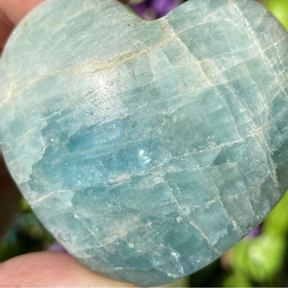 Blue Celestite Heart - Picture 3 of 15